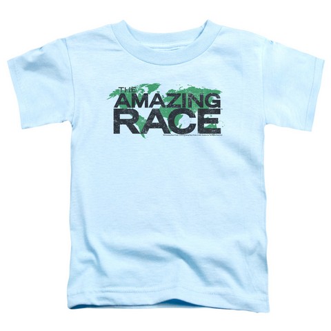 Amazing Race-Race World - Short Sleeve Toddler Tee - Light Blue- Medium 3T