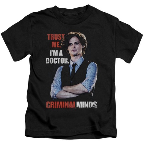 Criminal Minds-Trust Me - Short Sleeve Juvenile 18-1 Tee - Black- Small 4