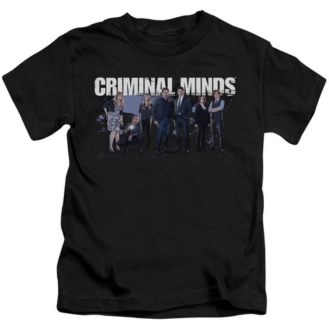 Criminal Minds-Season 10 Cast - Short Sleeve Juvenile 18-1 Tee - Black- Medium 5-6