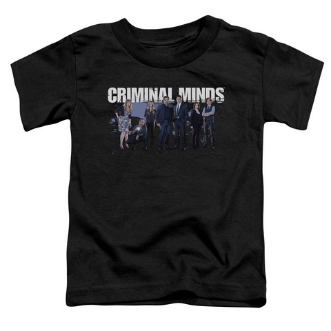 Criminal Minds-Season 10 Cast - Short Sleeve Toddler Tee - Black- Medium 3T