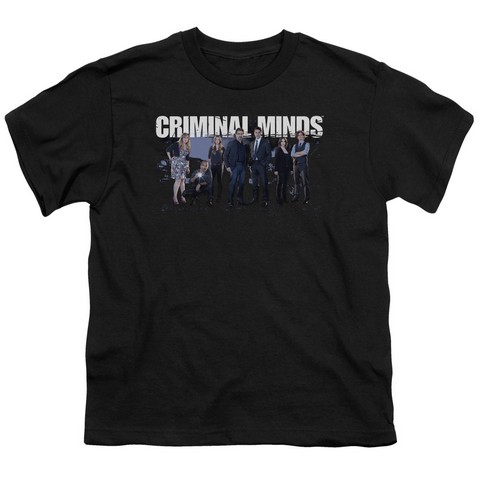 Criminal Minds-Season 10 Cast - Short Sleeve Youth 18-1 Tee - Black- Medium