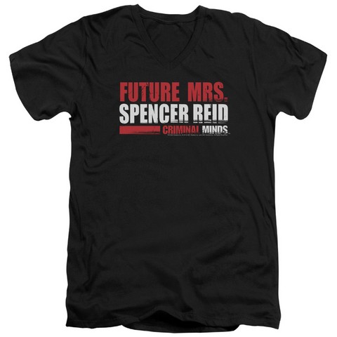 Criminal Minds-Future Bride - Short Sleeve Adult 30-1 V-Neck Tee - Black- Large