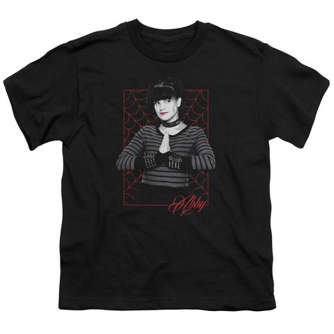 Ncis-Abby Webs - Short Sleeve Youth 18-1 Tee - Black- Medium