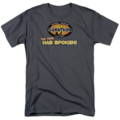 Survivor-Tribe Has Spoken - Short Sleeve Adult 18-1 Tee - Charcoal- Medium