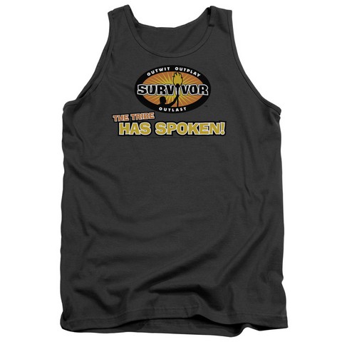 Survivor-Tribe Has Spoken - Adult Tank Top - Charcoal- Small