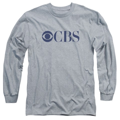 Cbs Logo - Long Sleeve Adult 18-1 Tee - Athletic Heather- Small