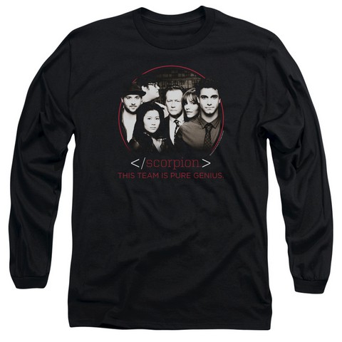 Scorpion-Cast - Long Sleeve Adult 18-1 Tee - Black- 2X