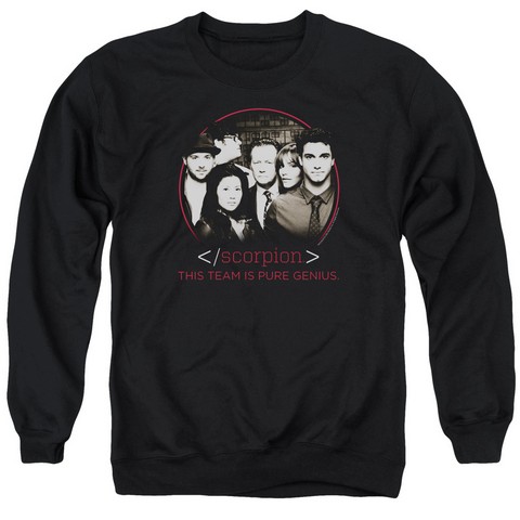 Scorpion-Cast - Adult Crew Sweat Tee - Black- Medium