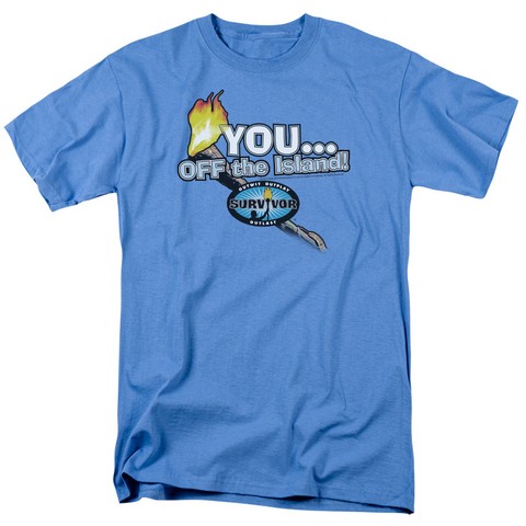 Survivor-You Off The Island - Short Sleeve Adult 18-1 Tee - Carolina Blue- Small