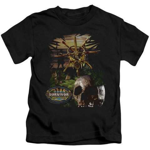 Survivor-Jungle - Short Sleeve Juvenile 18-1 Tee - Black- Small 4
