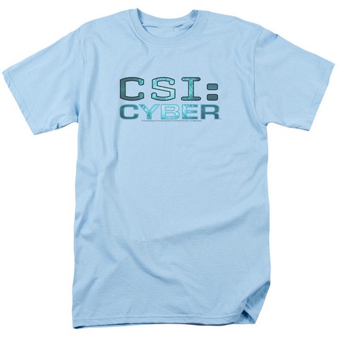 Csi- Cyber-Cyber Logo - Short Sleeve Adult 18-1 Tee - Light Blue- Medium