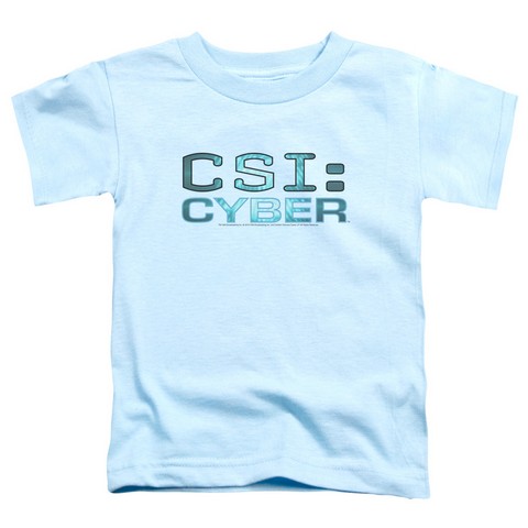 Csi- Cyber-Cyber Logo - Short Sleeve Toddler Tee - Light Blue- Large 4T