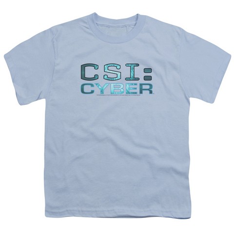 Csi- Cyber-Cyber Logo - Short Sleeve Youth 18-1 Tee - Light Blue- Medium