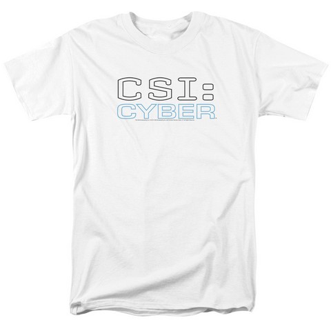 Csi- Cyber-Cyber Logo - Short Sleeve Adult 18-1 Tee - White- Medium