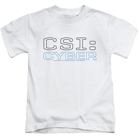 Csi- Cyber-Cyber Logo - Short Sleeve Juvenile 18-1 Tee - White- Large 7