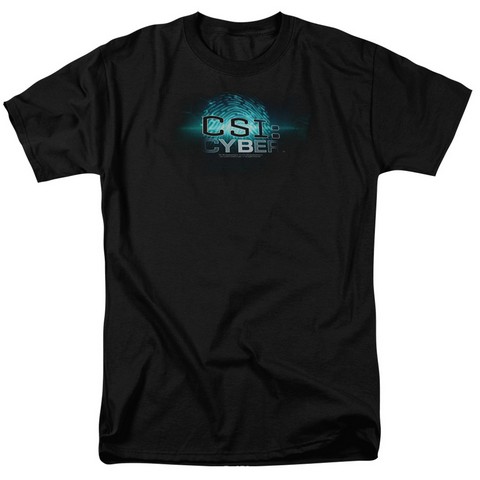 Csi- Cyber-Thumb Print - Short Sleeve Adult 18-1 Tee - Black- Medium