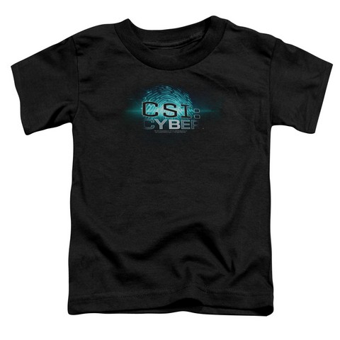 Csi- Cyber-Thumb Print - Short Sleeve Toddler Tee - Black- Small 2T