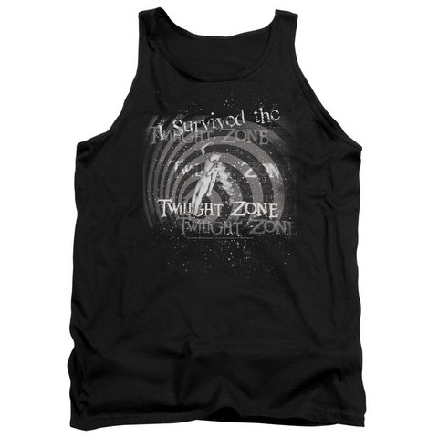 Twilight Zone-I Survived - Adult Tank Top - Black- Medium