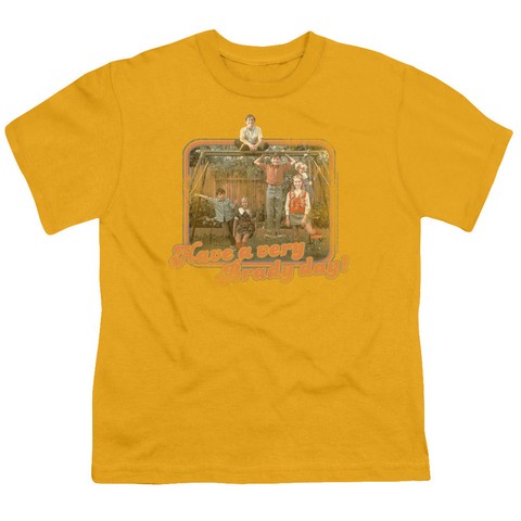Brady Bunch-Have A Very Brady Day - Short Sleeve Youth 18-1 Tee - Gold- Medium