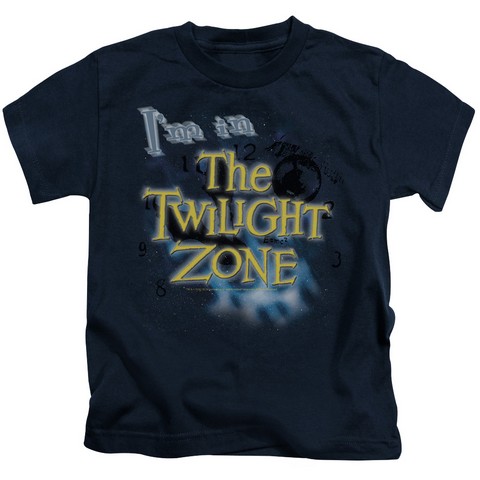 Twilight Zone-I Am In The Twilight Zone - Short Sleeve Juvenile 18-1 Tee - Navy- Large 7