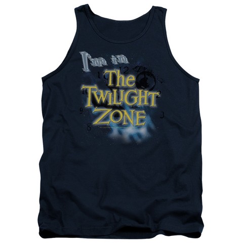 Twilight ZoneI Am In The Twilight Zone  Adult Tank Top  Navy 2X
