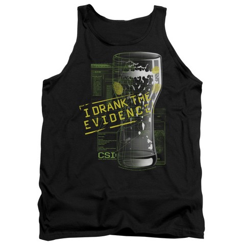 Csi-I Drank The Evidence - Adult Tank Top - Black- Small