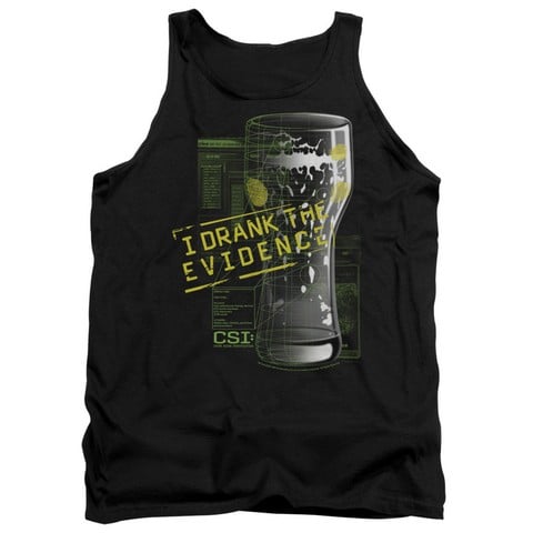 Csi-I Drank The Evidence - Adult Tank Top - Black- Medium