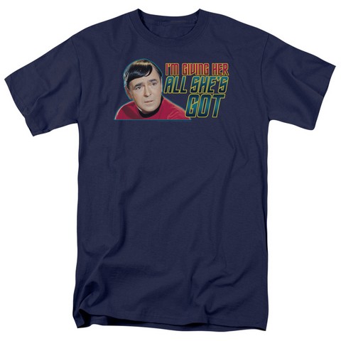 Star Trek-All Shes Got - Short Sleeve Adult 18-1 Tee - Navy- Medium