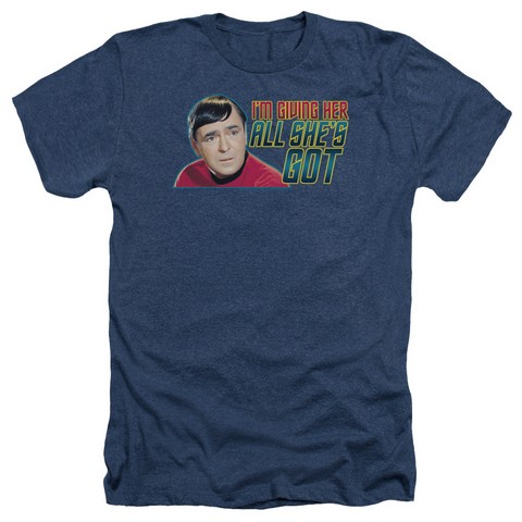 Star Trek-All Shes Got - Adult Heather Tee - Navy- 2X