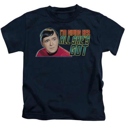 Star Trek-All Shes Got - Short Sleeve Juvenile 18-1 Tee - Navy- Small 4