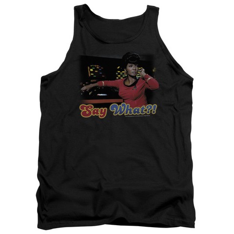 Star Trek-Say What - Adult Tank Top - Black- Medium