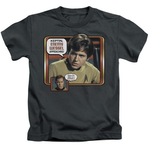 Star Trek-Enemy Wessel - Short Sleeve Juvenile 18-1 Tee - Charcoal- Large 7