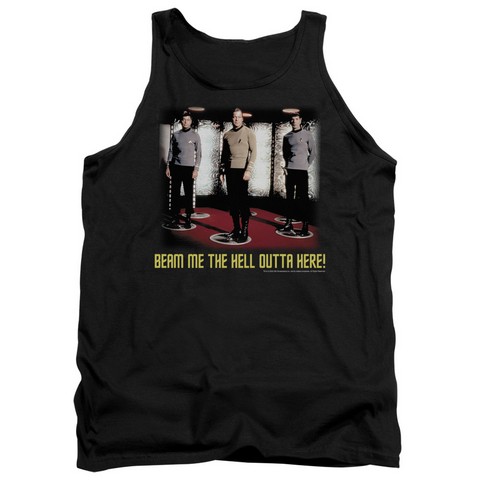 Star Trek-Beam Me Out - Adult Tank Top - Black- Medium