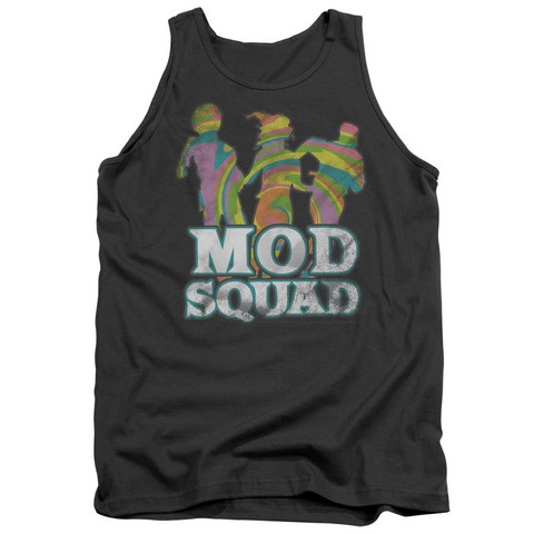 Mod Squad-Mod Squad Run Groovy - Adult Tank Top - Charcoal- Small