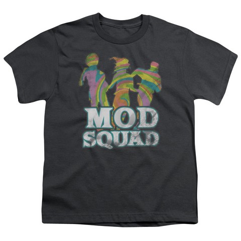 Mod Squad-Mod Squad Run Groovy - Short Sleeve Youth 18-1 Tee - Charcoal- Medium