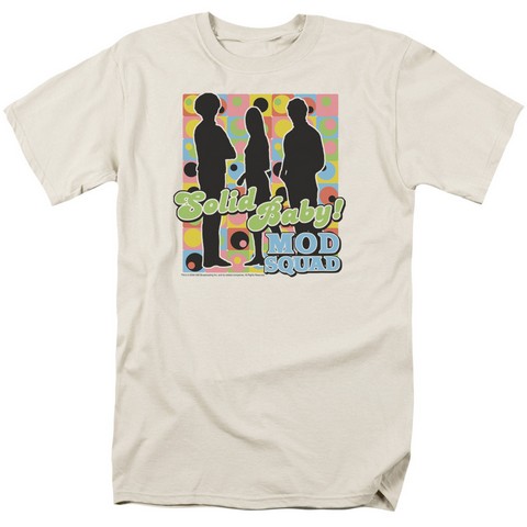 Mod Squad-Solid Mod Pattern - Short Sleeve Adult 18-1 Tee - Cream- Extra Large
