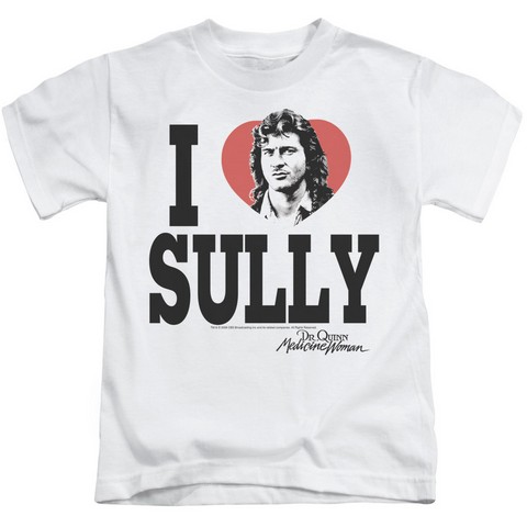 Dr.Quinn-I Heart Sully - Short Sleeve Juvenile 18-1 Tee - White- Medium 5-6
