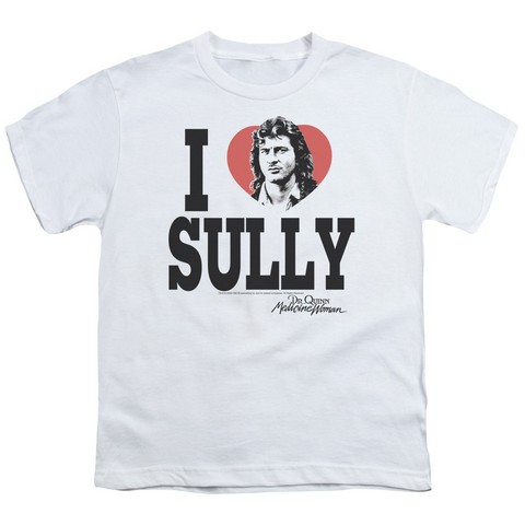 Dr.Quinn-I Heart Sully - Short Sleeve Youth 18-1 Tee - White- Extra Large