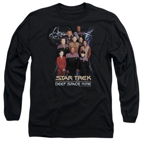 Star Trek-Ds9 Crew - Long Sleeve Adult 18-1 Tee - Black- Medium