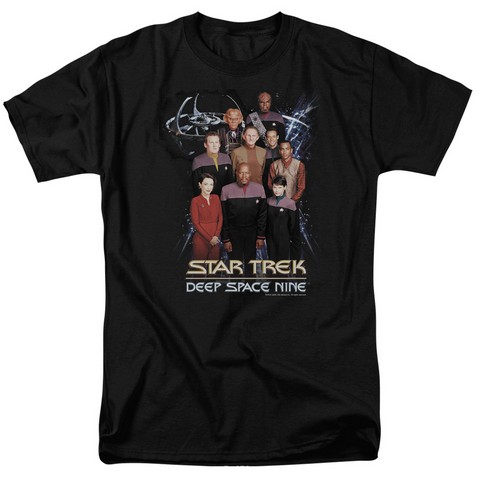 Star Trek-Ds9 Crew - Short Sleeve Adult 18-1 Tee - Black- 3X