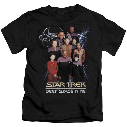 Star Trek-Ds9 Crew - Short Sleeve Juvenile 18-1 Tee - Black- Large 7