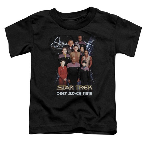 Star Trek-Ds9 Crew - Short Sleeve Toddler Tee - Black- Medium 3T