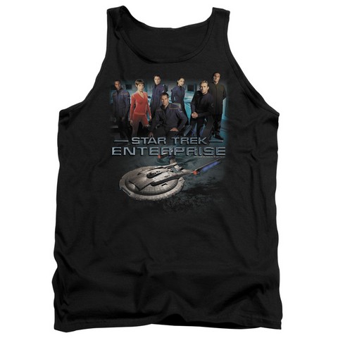 Star Trek-Enterprise Crew - Adult Tank Top - Black- Medium
