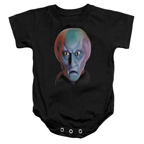 Star Trek-Balok Head - Infant Snapsuit - Black- Small 6 Mos