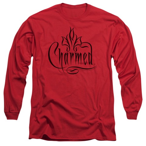 Charmed-Charmed Logo - Long Sleeve Adult 18-1 Tee - Red- Medium