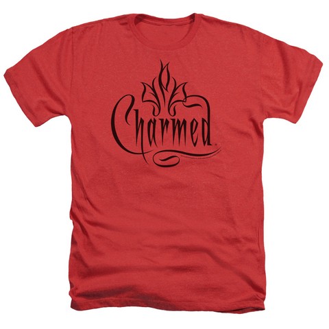 Charmed-Charmed Logo - Adult Heather Tee - Red- Large