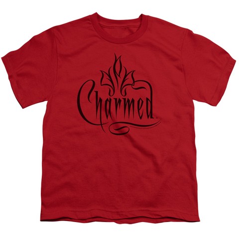 Charmed-Charmed Logo - Short Sleeve Youth 18-1 Tee - Red- Small