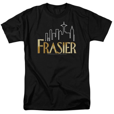 Frasier-Frasier Logo - Short Sleeve Adult 18-1 Tee - Black- Medium
