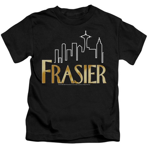 Frasier-Frasier Logo - Short Sleeve Juvenile 18-1 Tee - Black- Small 4