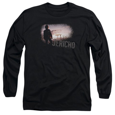 Jericho-Mushroom Cloud - Long Sleeve Adult 18-1 Tee - Black- Large